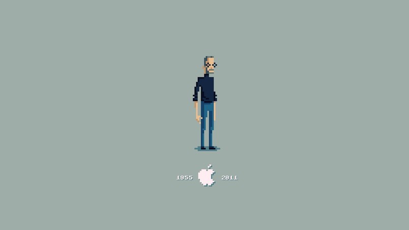 Steve Jobs Pixelated wallpaper