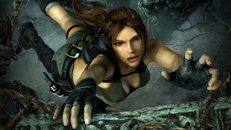 Lara Croft On The Edge wallpaper