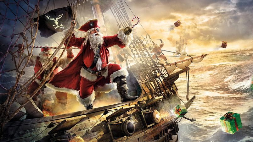Santa Pirate wallpaper