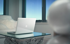 White MacBook Pro wallpaper