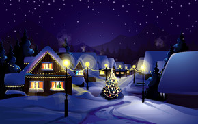 Christmas Village wallpaper
