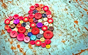 Buttons Heart wallpaper