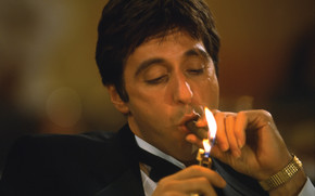 Tony Montana Smoking wallpaper