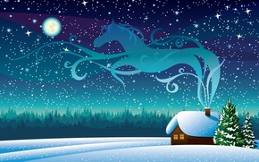 Drawing for Christmas wallpaper