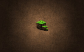 Minecraft Green Cubes wallpaper
