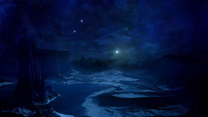 The Blue Cold Night wallpaper