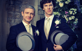Sherlock at John Wedding wallpaper