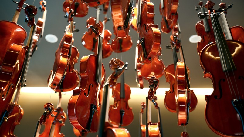 New Violins HD Wallpaper - WallpaperFX