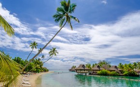 Exotic Beach and Accommodation wallpaper