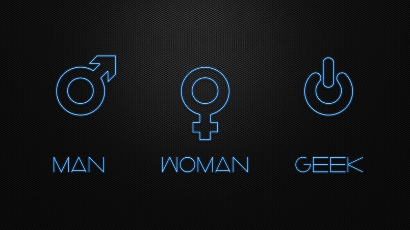Man Woman and Geek wallpaper
