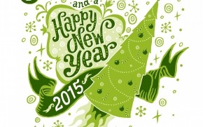 Green Happy New Year  wallpaper