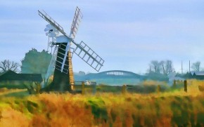 Windmill Painting wallpaper
