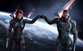Mass Effect Jane and John Shepard wallpaper