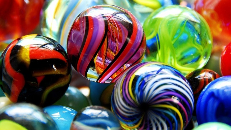 Colored Glass Balls wallpaper