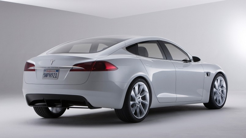 Tesla Model S Rear 2015 wallpaper