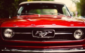 Red Ford Mustang  wallpaper