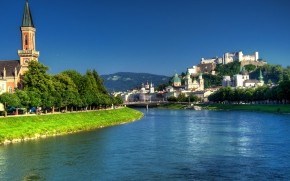 Salzach River Salzburg  wallpaper