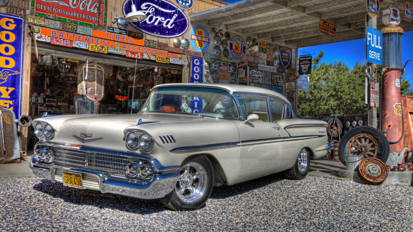 1958 Classic Chevy for 1366 x 768 HDTV resolution