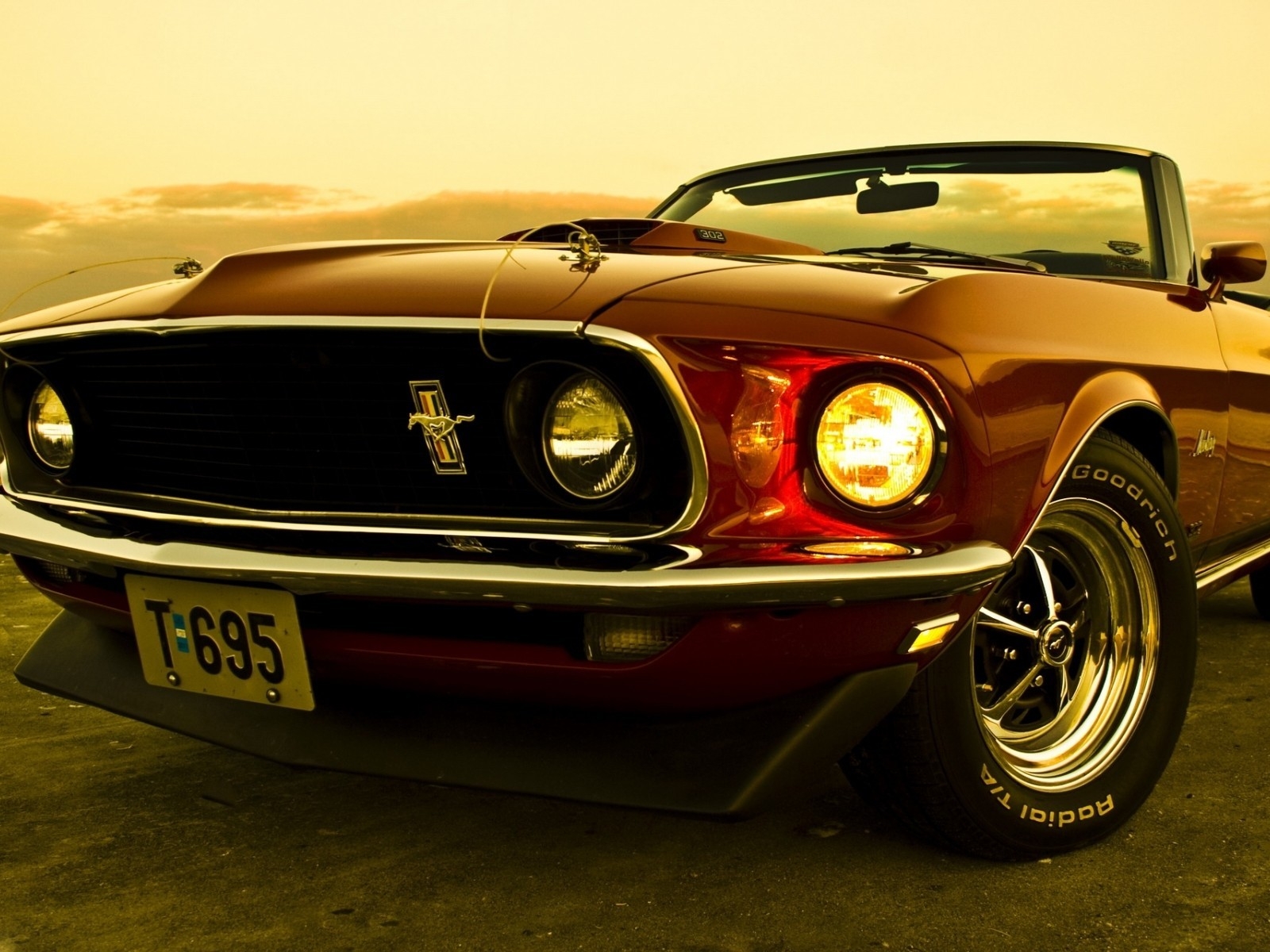 1969 Ford Mustang Convertible for 1600 x 1200 resolution