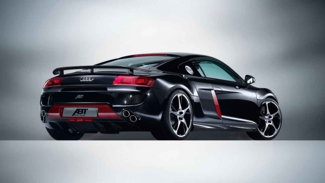 2008 Abt Audi R8 - Rear Angle for 1366 x 768 HDTV resolution