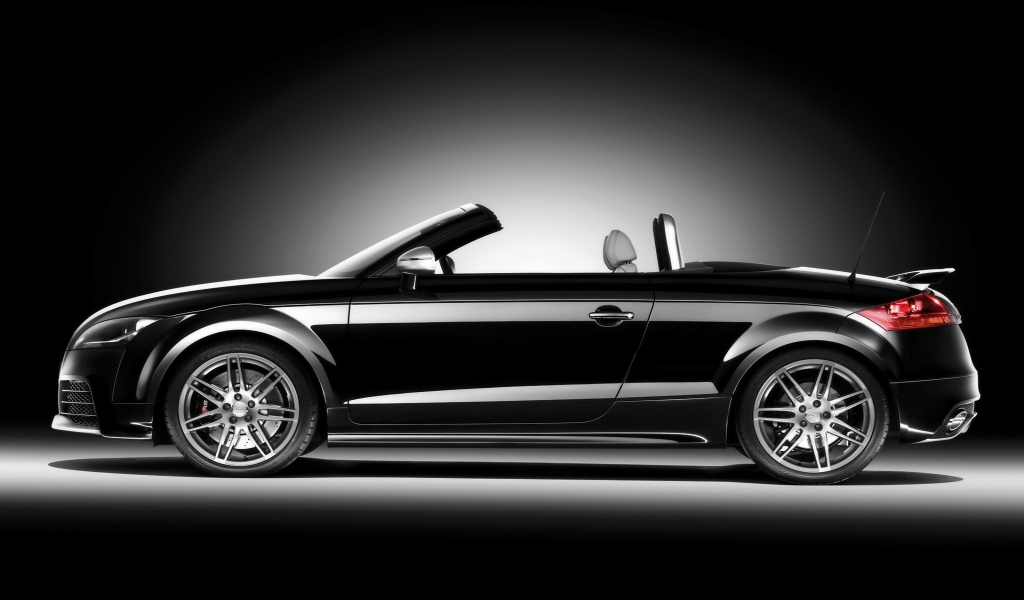 2009 Audi TT RS Roadster Black Side for 1024 x 600 widescreen resolution