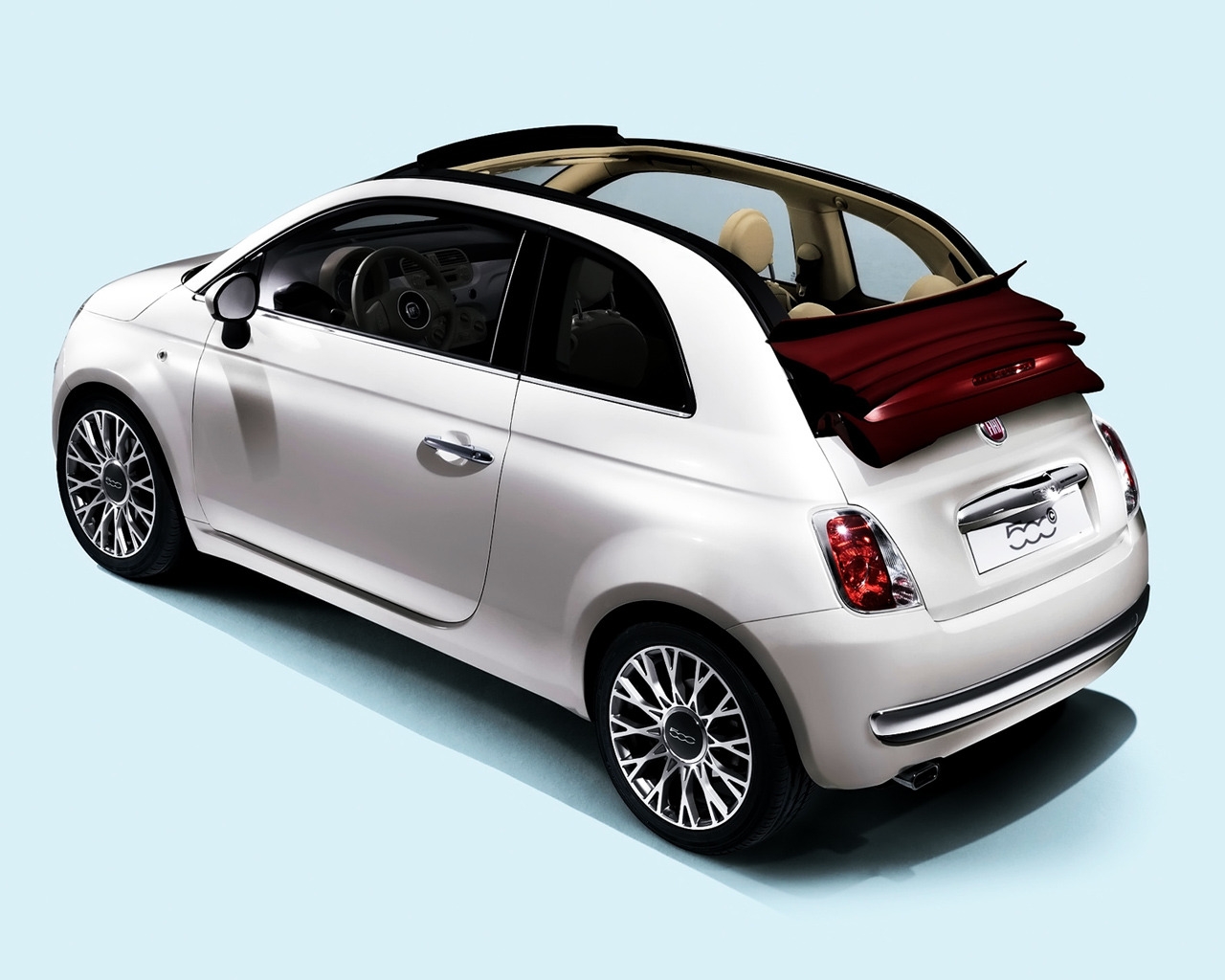 2009 Fiat 500C for 1280 x 1024 resolution