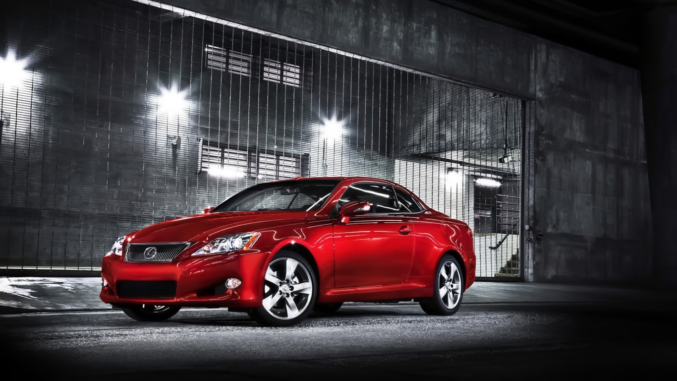 2010 Lexus ISC 250C Red for 1366 x 768 HDTV resolution