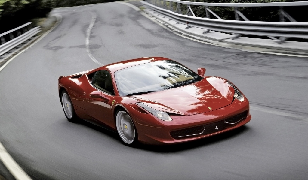 2011 Ferrari 458 Italia Red Speed for 1024 x 600 widescreen resolution
