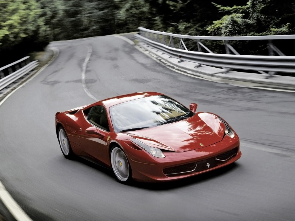 2011 Ferrari 458 Italia Red Speed for 1024 x 768 resolution