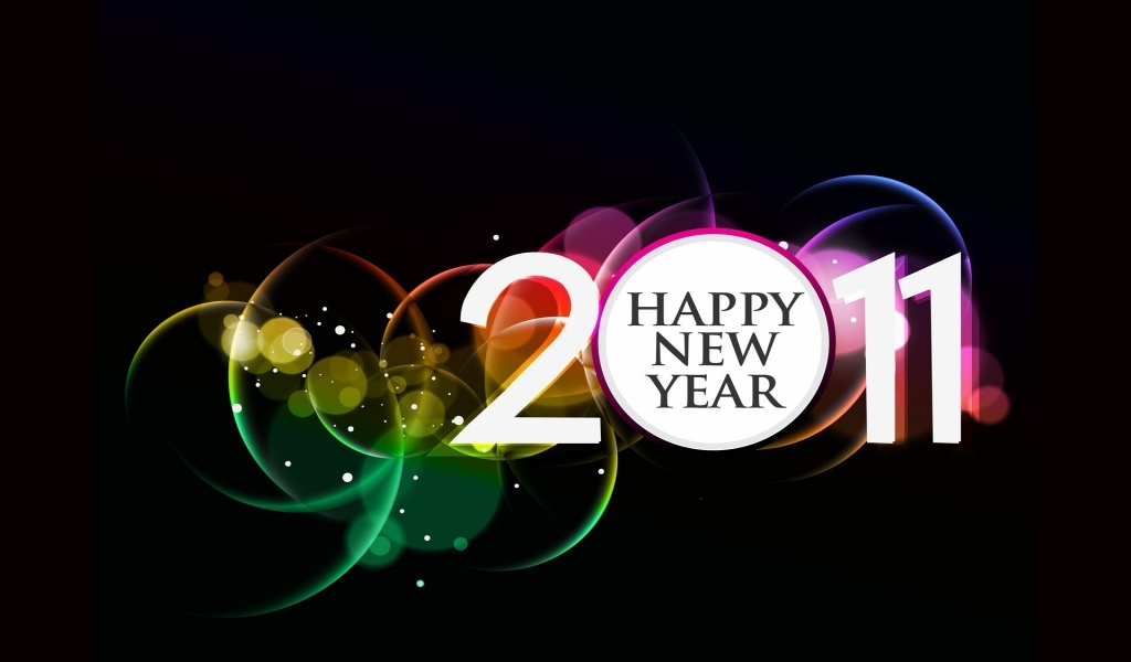 2011 Happy New Year for 1024 x 600 widescreen resolution