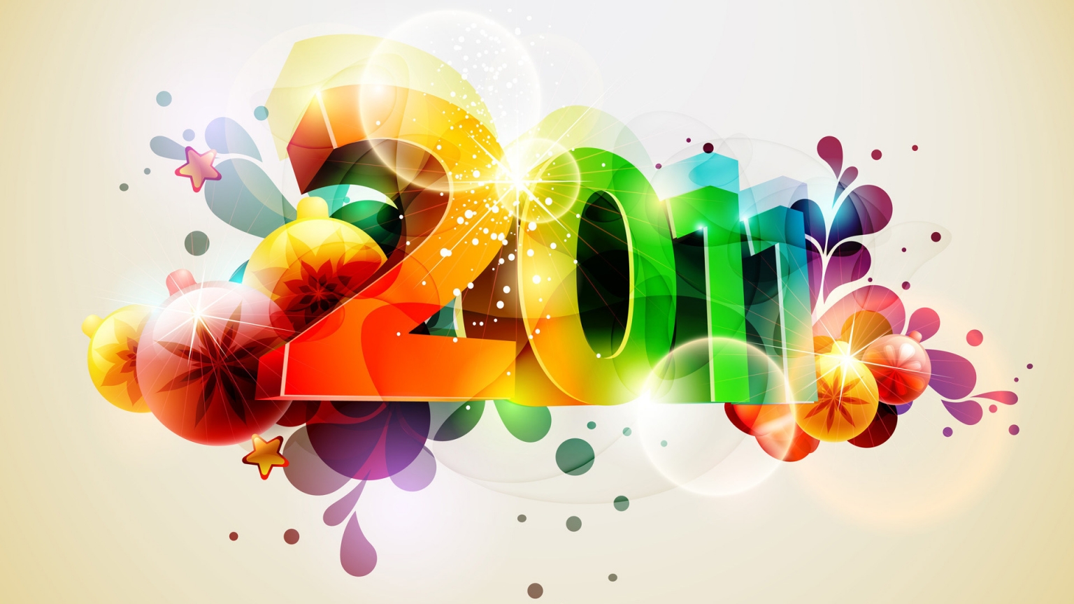 2011 New Year for 1536 x 864 HDTV resolution
