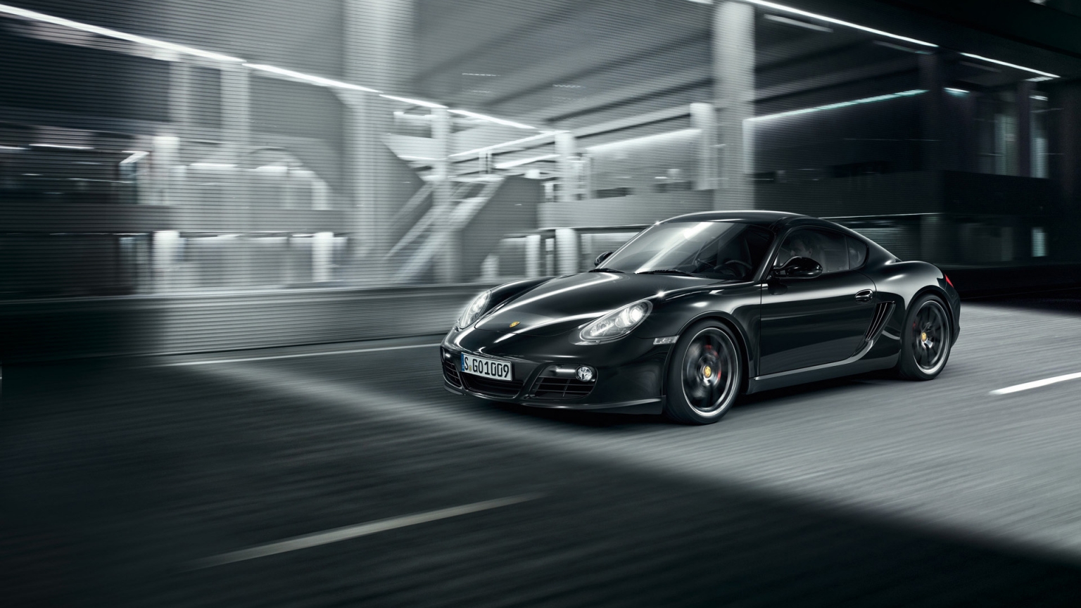 2011 Porsche Cayman S Black for 1536 x 864 HDTV resolution