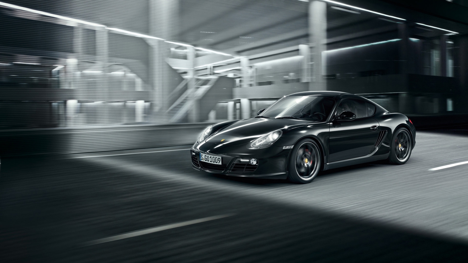 2011 Porsche Cayman S Black for 1600 x 900 HDTV resolution