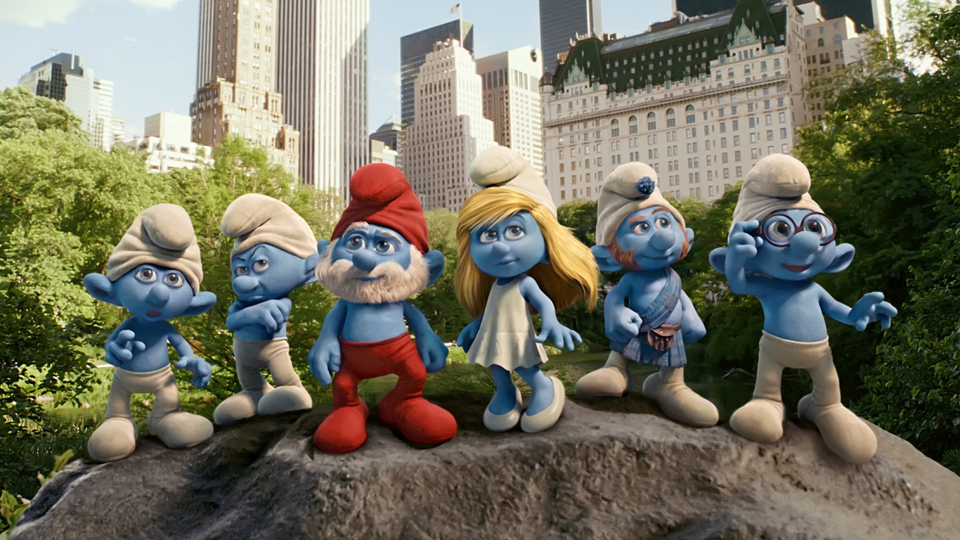 2011 The Smurfs Movie for 1366 x 768 HDTV resolution