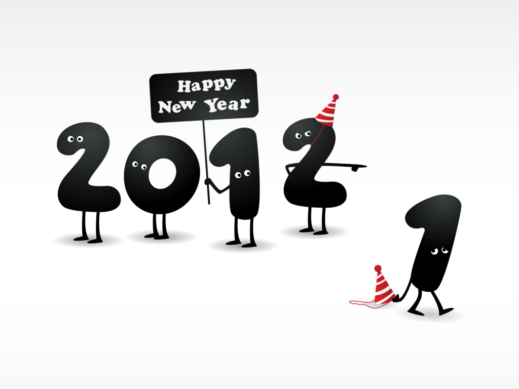 2012 Happy New Year for 1024 x 768 resolution