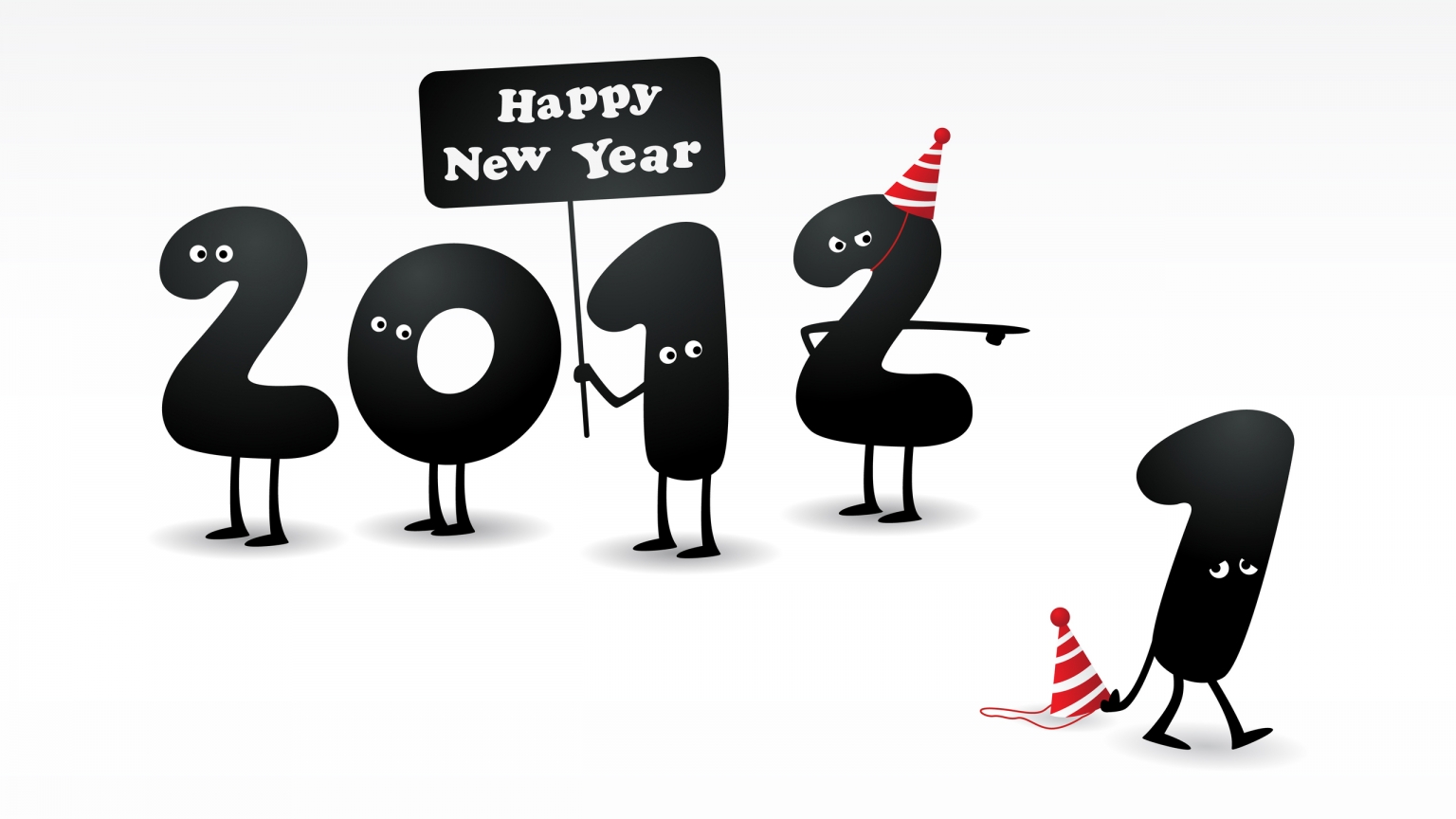2012 Happy New Year for 1536 x 864 HDTV resolution