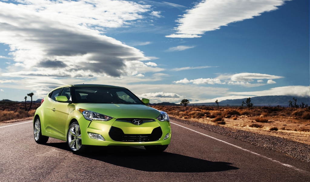 2012 Hyundai Veloster for 1024 x 600 widescreen resolution