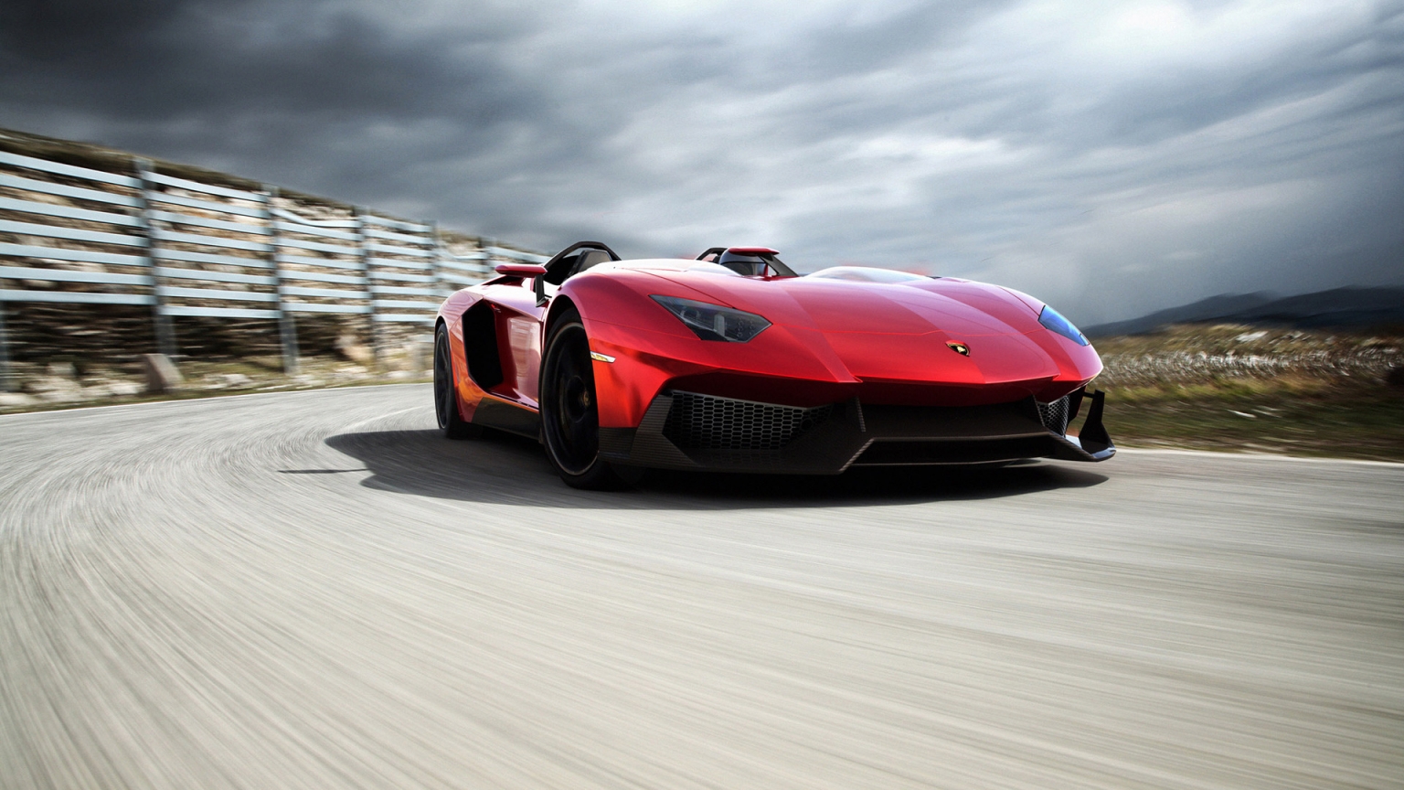 2012 Lamborghini Aventador J Speed for 1536 x 864 HDTV resolution