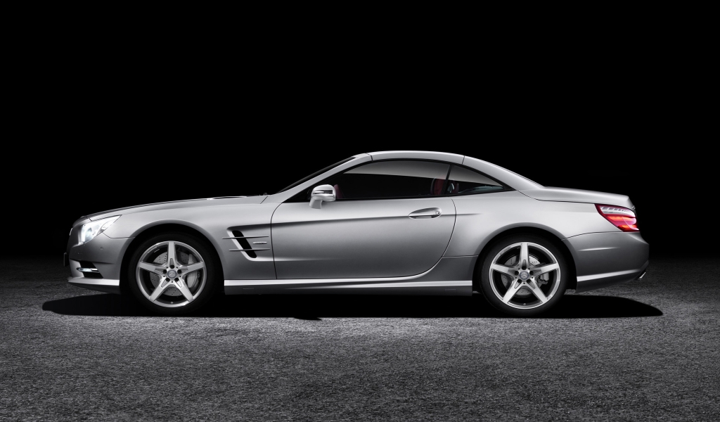 2012 Mercedes SL Side VIew for 1024 x 600 widescreen resolution