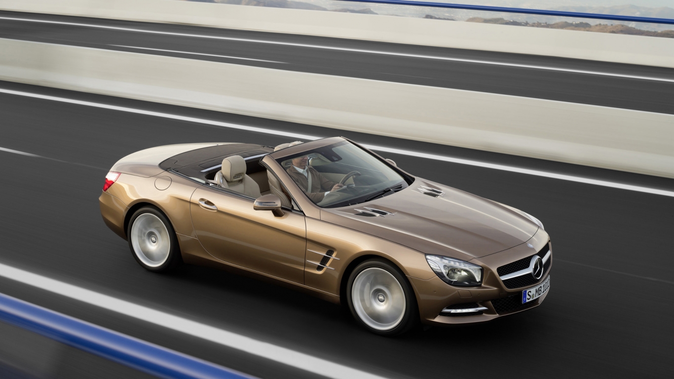 2012 Mercedes SL Speed for 1366 x 768 HDTV resolution