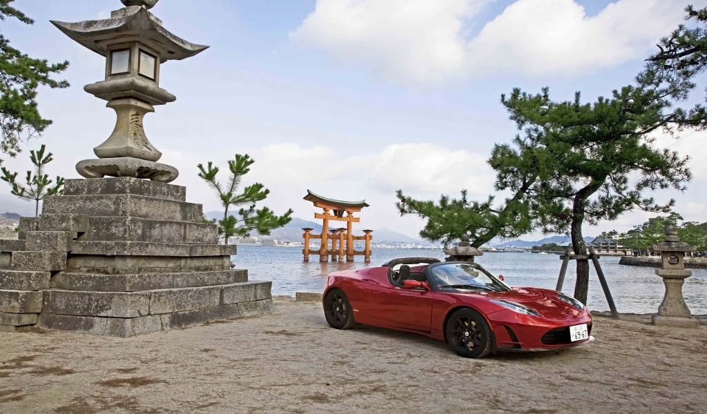 2012 Tesla Roadster Japan for 1024 x 600 widescreen resolution