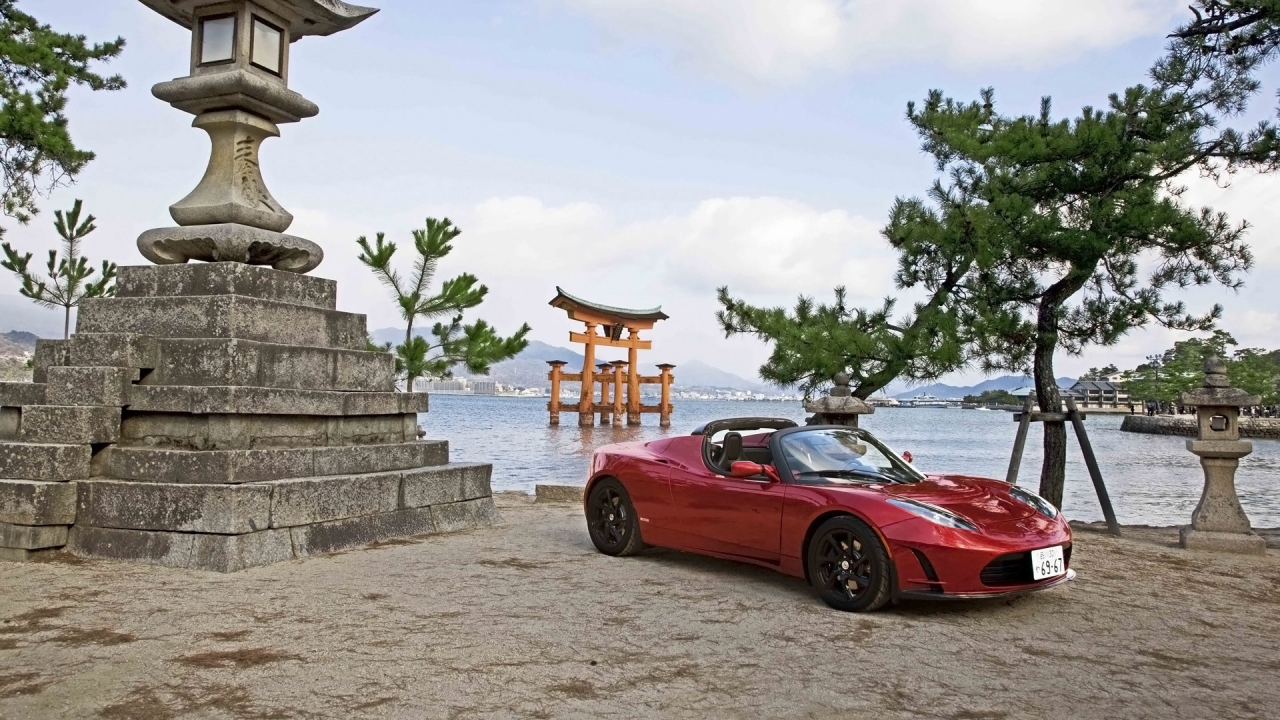 2012 Tesla Roadster Japan for 1280 x 720 HDTV 720p resolution