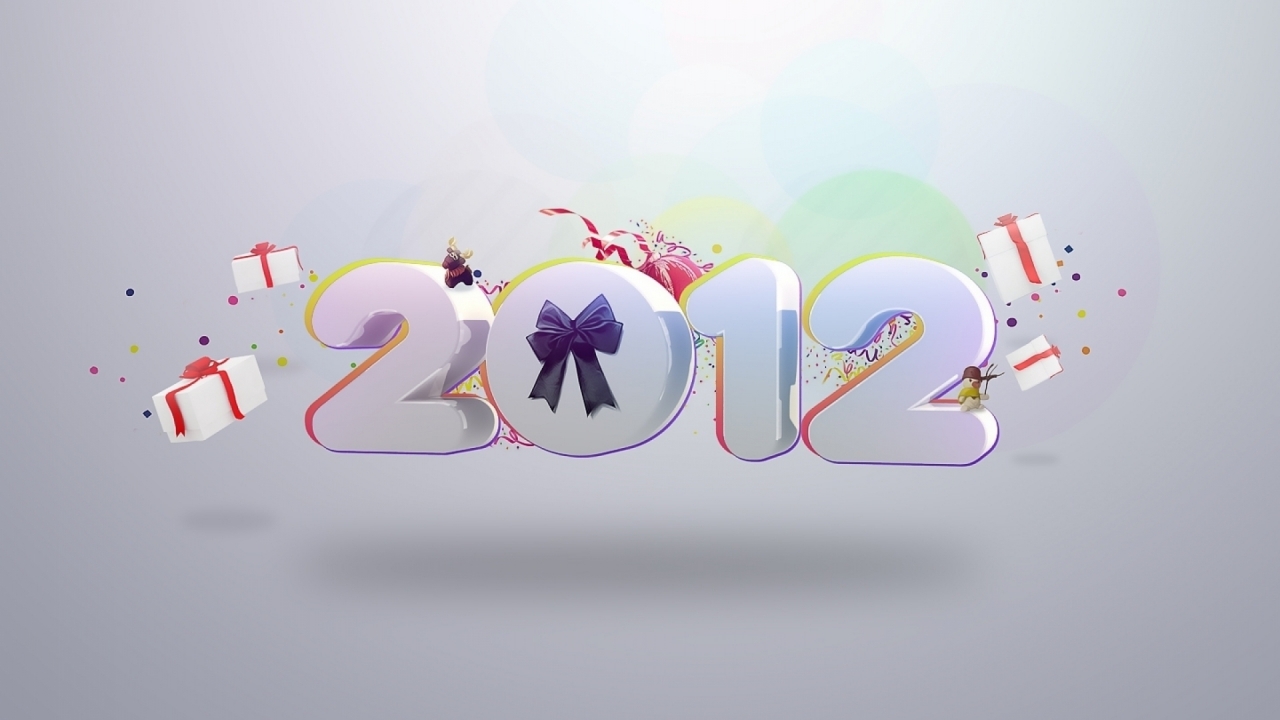 2012 Year Celebration for 1280 x 720 HDTV 720p resolution