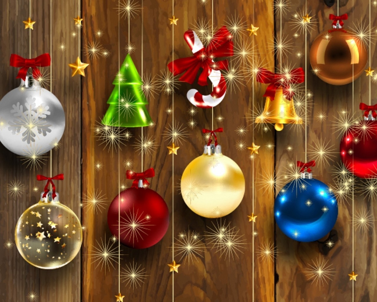 2013 Christmas Ornaments for 1280 x 1024 resolution