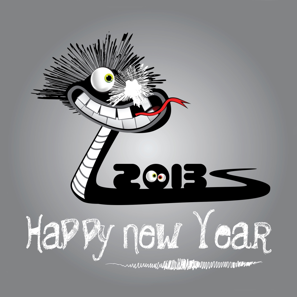 2013 Happy New Year for 1024 x 1024 iPad resolution
