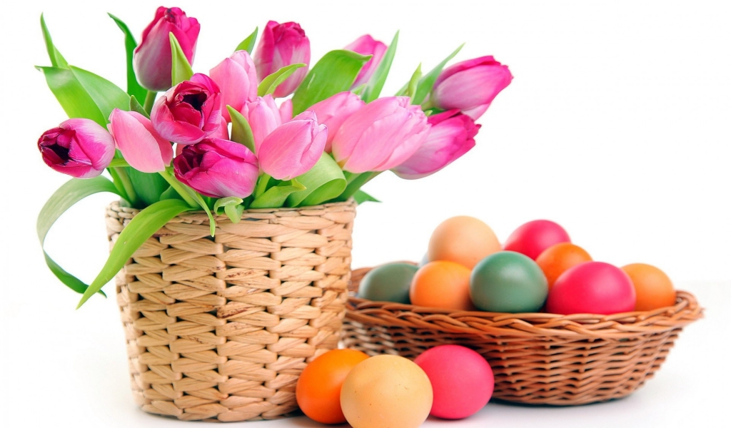 2014 Colourful Easter Eggs for 1024 x 600 widescreen resolution