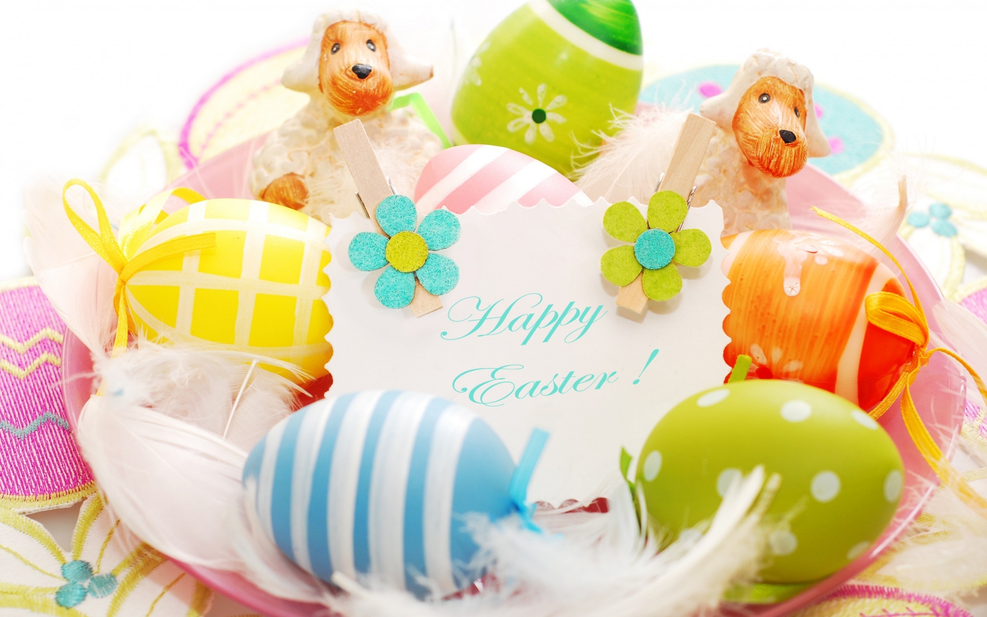 2014 Happy Easter Decorations for 1920 x 1200 widescreen resolution