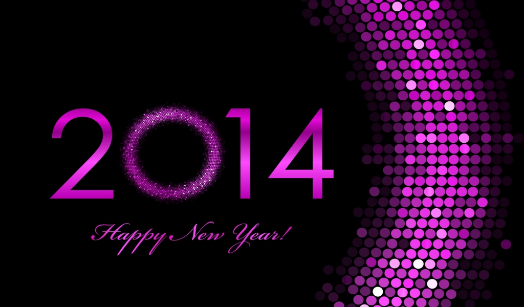 2014 Happy New Year for 1024 x 600 widescreen resolution