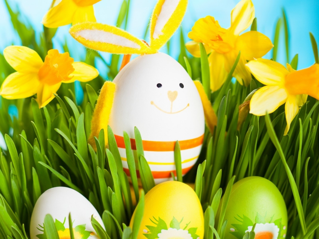 2014 Smiling Easter Egg for 1024 x 768 resolution