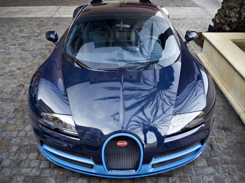 2015 Bugatti Veyron Front View for 1024 x 768 resolution